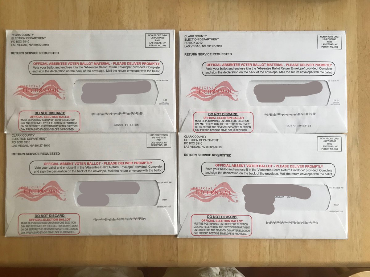 Received duplicate ballots for husband and wife in Las Vegas