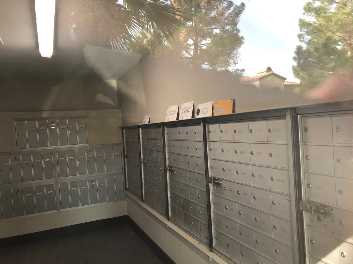 Two ballots loose on top of mailboxes on Vegas Dr.