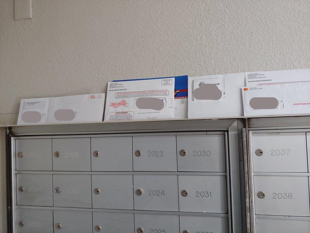Numerous ballots lose on apartment mailbox in Las Vegas