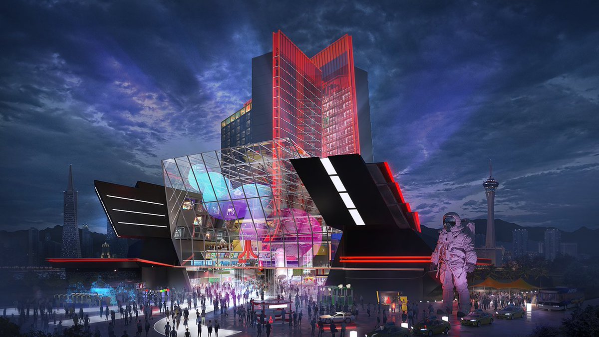 SutroSidetalk's tweet photo. There’s been a reveal of the concepts of the coming #AtariHotel. It’s such a crazy idea to do this but if it works it definitely brings the old company back and the starter of the new market of gaming, esports, tournaments, and tourism. #Atari https://t.co/jAtzt5qkAI