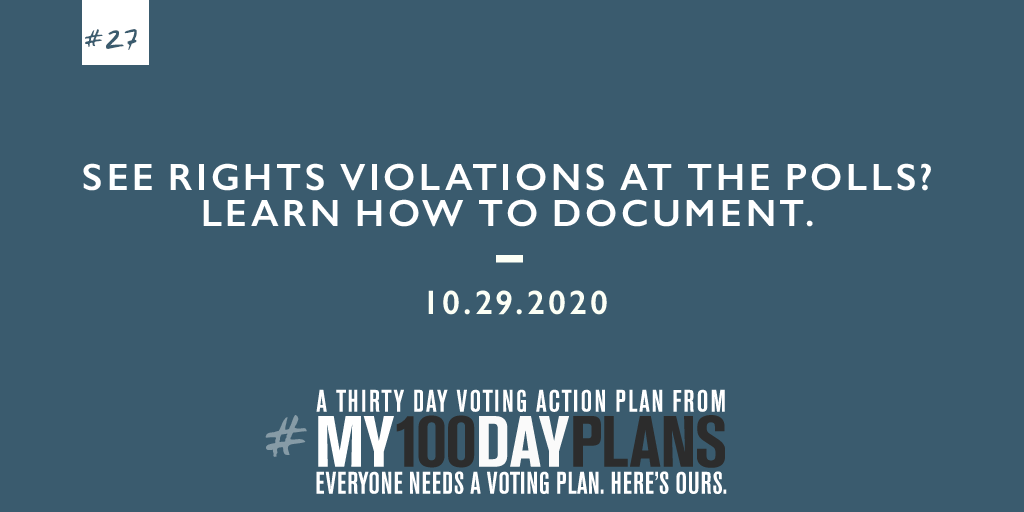 MY100DayPlans's tweet photo. from the ACLU:
https://t.co/XIZAupXAjK...
What to do if you experience voter intimidation
Report intimidation to the Election Protection Hotline at 1-866-OUR-VOTE or 1-888-VE-Y-VOTA (en Español).
Another great resource is:
https://t.co/skKdGH4AXu https://t.co/zKEL93vfPm