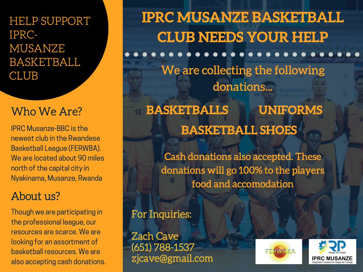 We are getting a very good response! I would love if the MN Hoops Community could make a change in Rwanda. 🏀🇷🇼

Please reach out if you are able to donate basketballs, slightly used basketball shoes, and/or uniforms. 

CashApp &amp; Venmo’s are being situated and will be ready soon!