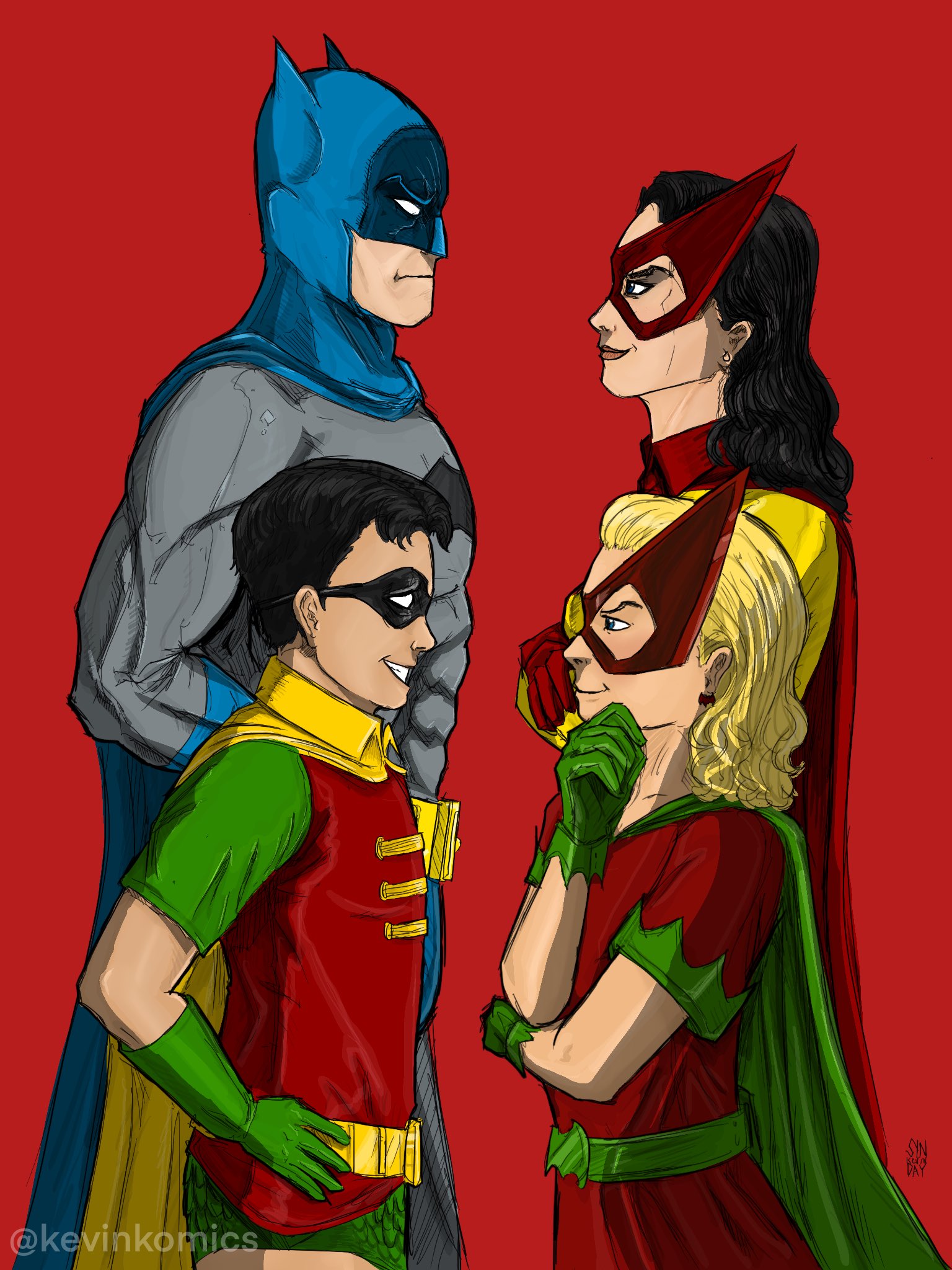 kevin 🦇 || COSPLAY ERA on X: "Batman and Robin meet Batwoman and Bat-Girl!  #Batman #Robin #Batwoman #BatGirl https://t.co/rY51qJHKpP" / X
