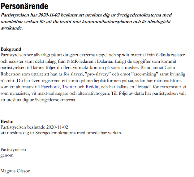 Brinkker's tweet photo. @sdriks tycks alltså inte förstå skillnaden mellan att följa en person på sociala medier och att hålla med personen i dennes åsikter, ej heller att hålla isär sakfråga och person. Det är av min åsikt att partistyrelsen bör bytas ut mot en mer kompetent samling. Störtlöjligt. https://t.co/sz8mGTk3EE