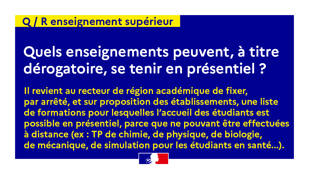 sup_recherche's tweet photo. #Covid19 | Les formations dans le sup continuent à distance, sauf exceptions, mais lesquelles ?
Et le télétravail pour l’ensemble des personnels est la règle, à moins que les activités ne puissent être effectuées à distance. 
Précisions dans la FAQ dédiée👉https://t.co/cKqqiPXuaq https://t.co/u1Dquq15Fh
