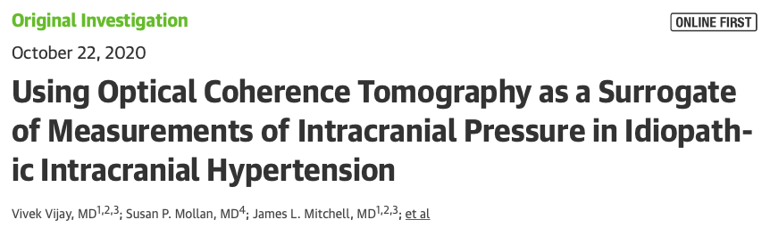 Neuro-ophthalmologists in the UK including NANOS members <a href="/DrMollan/">Dr Susan Mollan</a> &amp; Alexandra Sinclair combined data from three clinical trials to show that OCT based optic nerve measurements correlate with intracranial pressure. jamanetwork.com/journals/jamao… <a href="/lindseydelott/">Lindsey De Lott</a> @drklai <a href="/HeatherMossMD/">Heather Moss, MD, PhD</a>