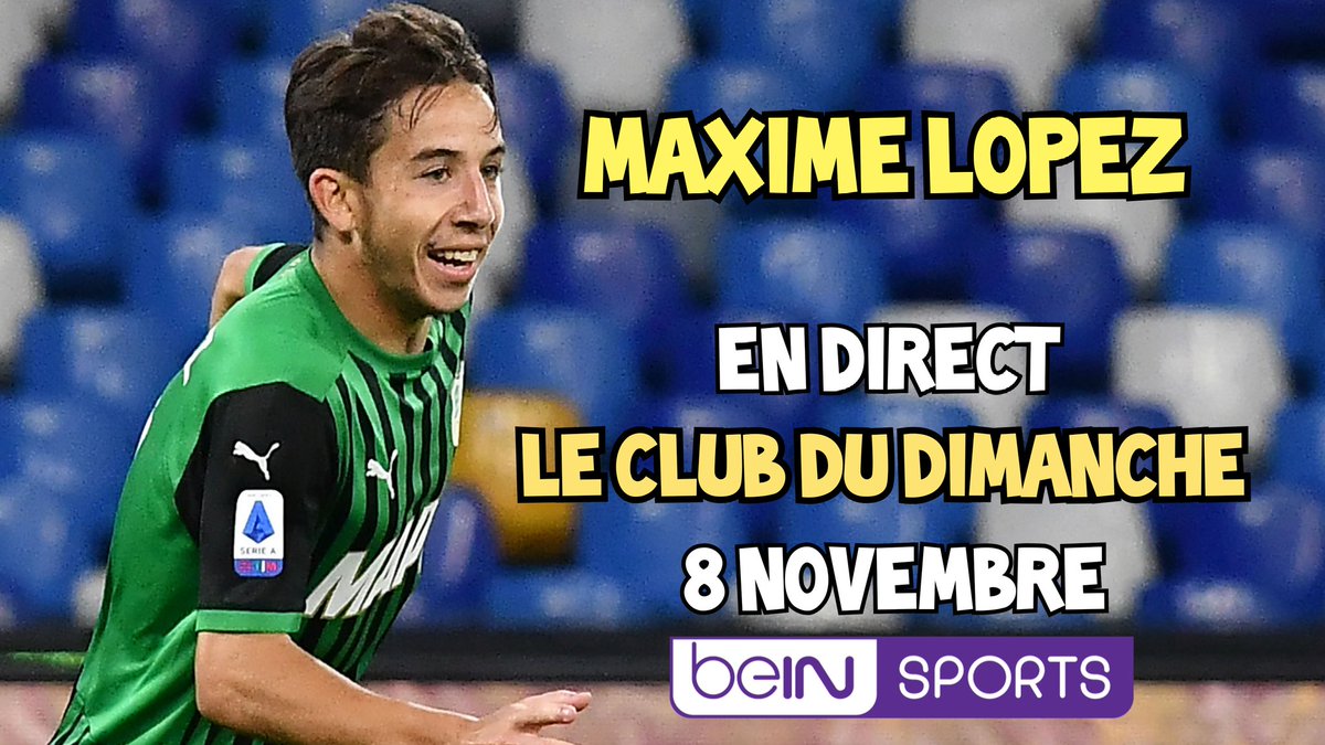 𝗔𝗹𝗲𝘅𝗮𝗻𝗱𝗿𝗲 𝗥𝘂𝗶𝘇 (@alexandreruiz) on Twitter photo 💥 MAXIME LOPEZ en direct
Les amis, <a href="/maximelopez/">Maxime Lopez</a> sera dans le CDD ce dimanche pour nous raconter son nouveau quotidien à #Sassuolo 🇮🇹
➡️ LE CLUB DU DIMANCHE
➡️ 19h00 <a href="/beinsports_FR/">beIN SPORTS</a> 💥 MAXIME LOPEZ en direct
Les amis, <a href="/maximelopez/">Maxime Lopez</a> sera dans le CDD ce dimanche pour nous raconter son nouveau quotidien à #Sassuolo 🇮🇹
➡️ LE CLUB DU DIMANCHE
➡️ 19h00 <a href="/beinsports_FR/">beIN SPORTS</a>