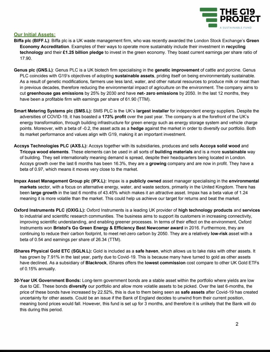 TheG19Project's tweet photo. As of the first of November, our fund is live! Find our one pager below! #ES20070 https://t.co/4USoGoQGpd