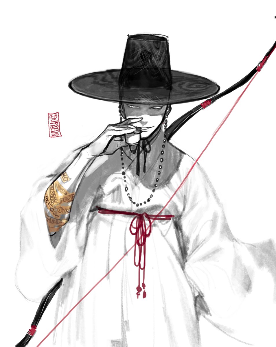 「#한복_챌린지 #Korea_hanbok_challenge 너무.. 나..」|🐙닌탱대왕오징어🦑のイラスト