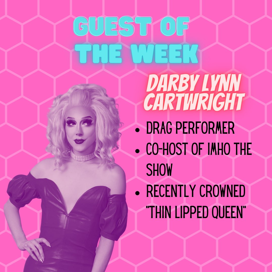 AnAbsoluteGag's tweet photo. Our Guest of the Week is world famous glamour broom and good Christian woman Darby Lynn Cartwright!  Join us on Wednesday for a discussion about one of the greatest television musical moments!

#anabsolutegag #podcast #queerpodcast #comedy #popculture https://t.co/h4xGwzFlm8