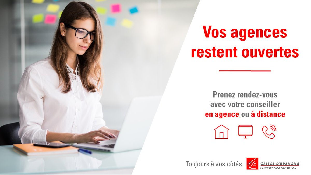 [ #UtileEtSolidaire ] 
Toujours à vos côtés, votre conseiller <a href="/CaissepargneLR/">Caisse d'Epargne Languedoc-Roussillon</a> continue de vous accueillir dans le respect des règles sanitaires aux horaires habituels.⏰
Pour la santé de tous, les RDV et opérations à distance sont à privilégier 💻 ➡ caisse-epargne.fr/languedoc-rous…