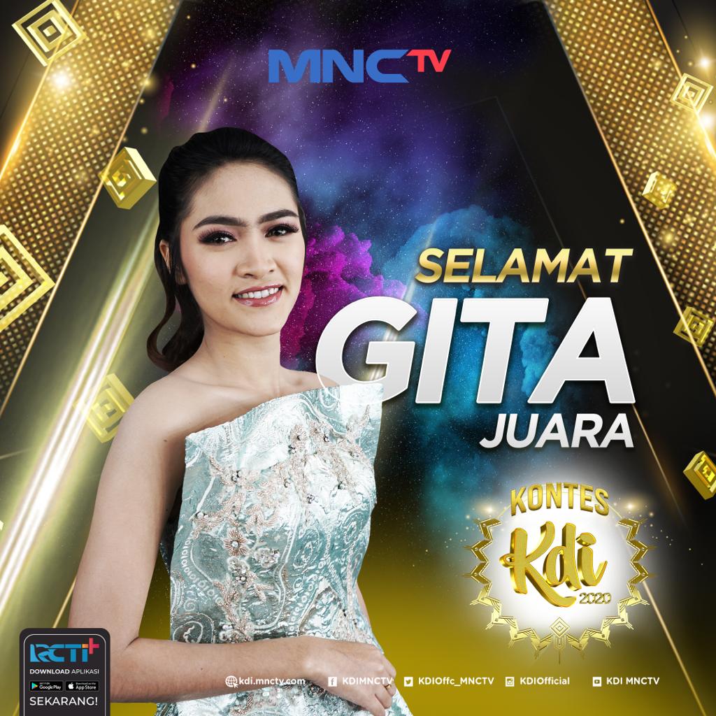 KDIOffc_MNCTV's tweet photo. SELAMAT Kepada GITA! Menjadi pemenang #KDI2020 https://t.co/lycqYhW8bE