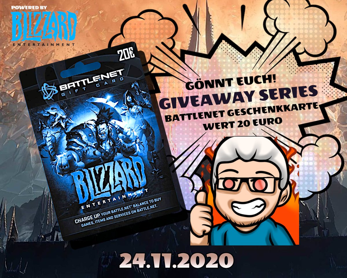 Mad_Megxx's tweet photo. Giveaway Series "Release Shadowlands" am 24.11.2020 
20 Euro Blizzard Gift Card

https://t.co/4Elkibl3bV

Täglich mitmachen, vielleicht gewinnst Du! 

#Megxx #Gaming #GIVEAWAY #giveaways #giveawayalert #PrimeNightRT #PrimeNightTV #LionUpNetwork #GermanMediaRT #streamers #YouTuber https://t.co/wwuXaQSEjF