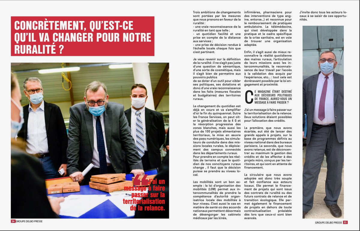JoelGiraud05's tweet photo. #Ruralité, Petites villes de demain, Agenda Rural, collectivités territoriales... 

Retrouvez mon grand entretien dans le @LeMagDesTerr ⤵️ https://t.co/Tr2aL6vkzv