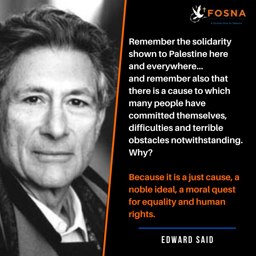 Happy 85th birthday Edward Said. Your work for a decolonized Palestine continues! 