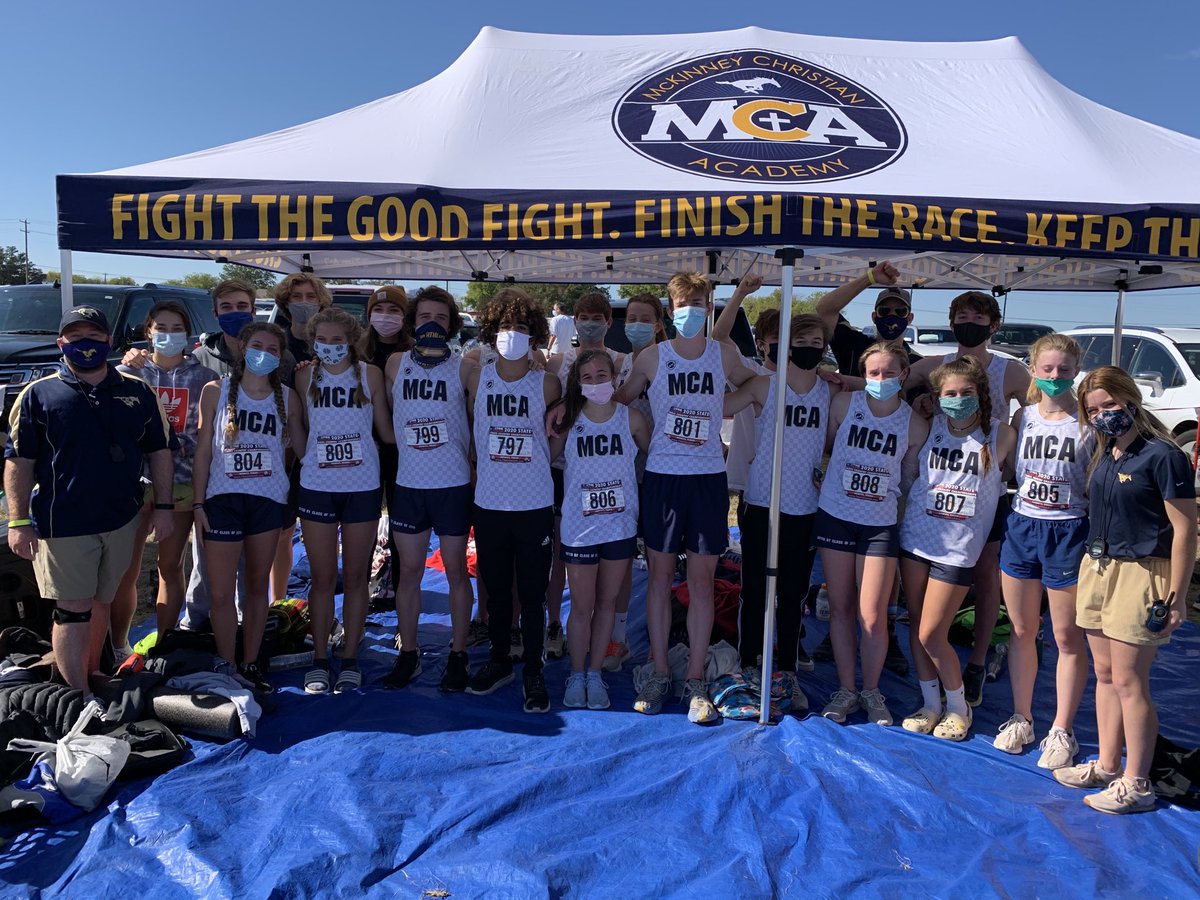 MCA_MUSTANGS's tweet photo. 🗣CONGRATS to Mustang XC teams!! BOYS 5A State Runner-Up!! 🥈GIRLS finish 10th in State! 👊 #bannertime #distancetradition https://t.co/WOUgjfOetx
