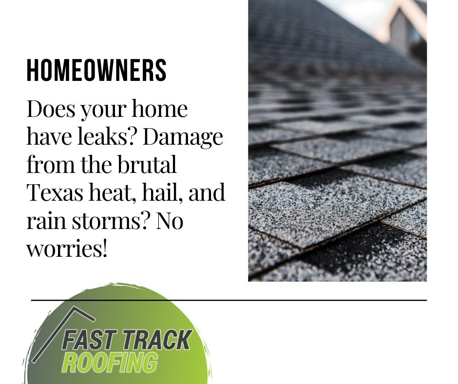 fasttrackroof's tweet photo. HOMEOWNERS – At Fast Track Roofing, we work with you to get you a brand-new roof that will make your home look new again! Move past the leaks and hail damage and get a free estimate today!
https://t.co/FlOrRdZ2kS

#houstonroofing #houstonrealestate https://t.co/i7ieir96Uq