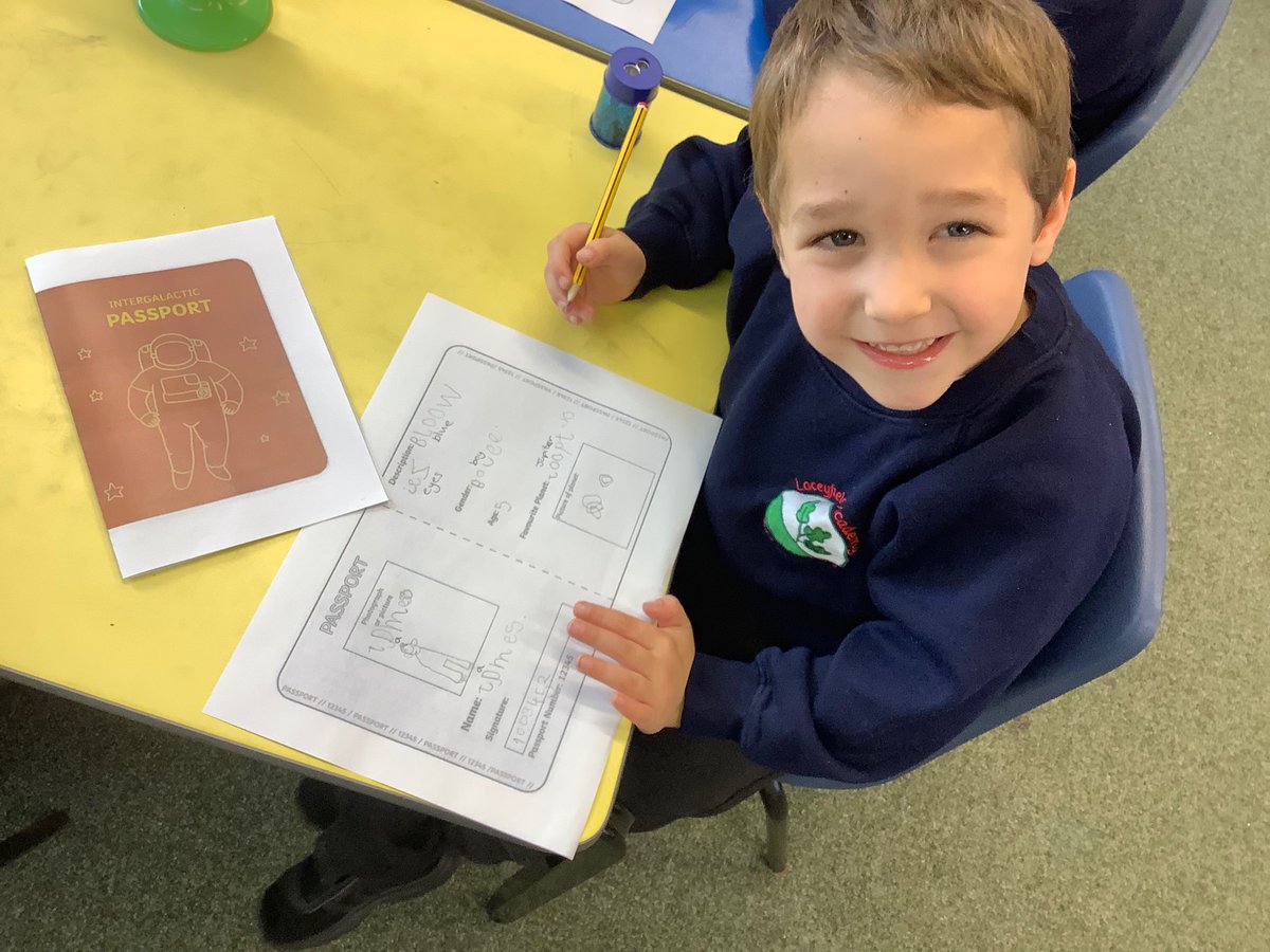 Laceyfields_Y1's tweet photo. This term our topic is Space! Today we made an intergalactic passport and looked at video from the International Space Station! #Space #spaceisamazing https://t.co/Nq3GKoBZty