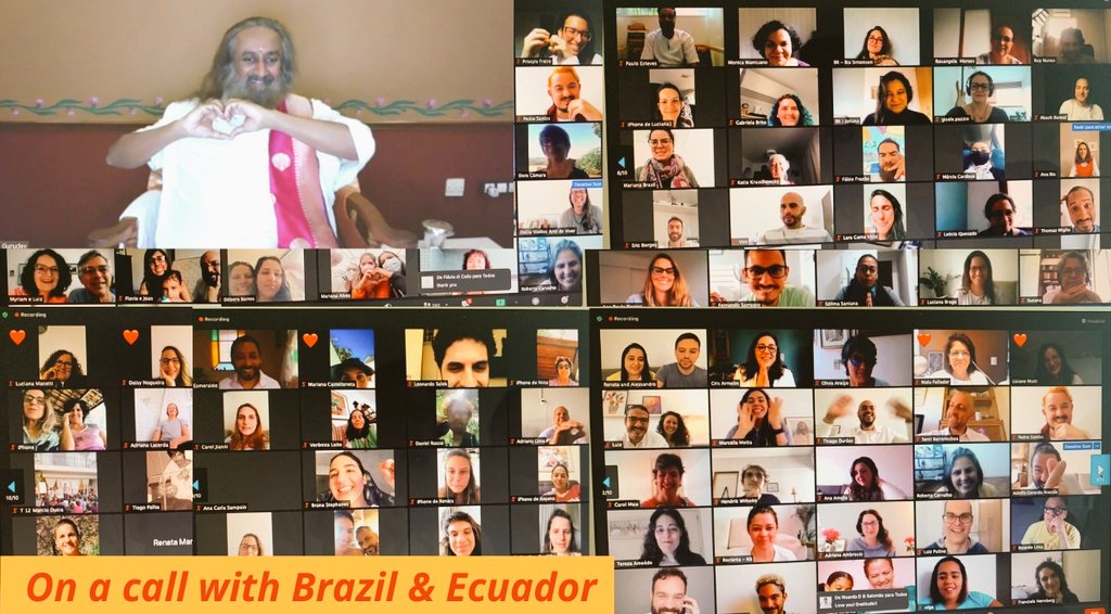 OfficeOfGurudev's tweet image. Gurudev @SriSri meeting the @artofliving teachers and volunteers from Brazil and Ecuador. #GurudevNow