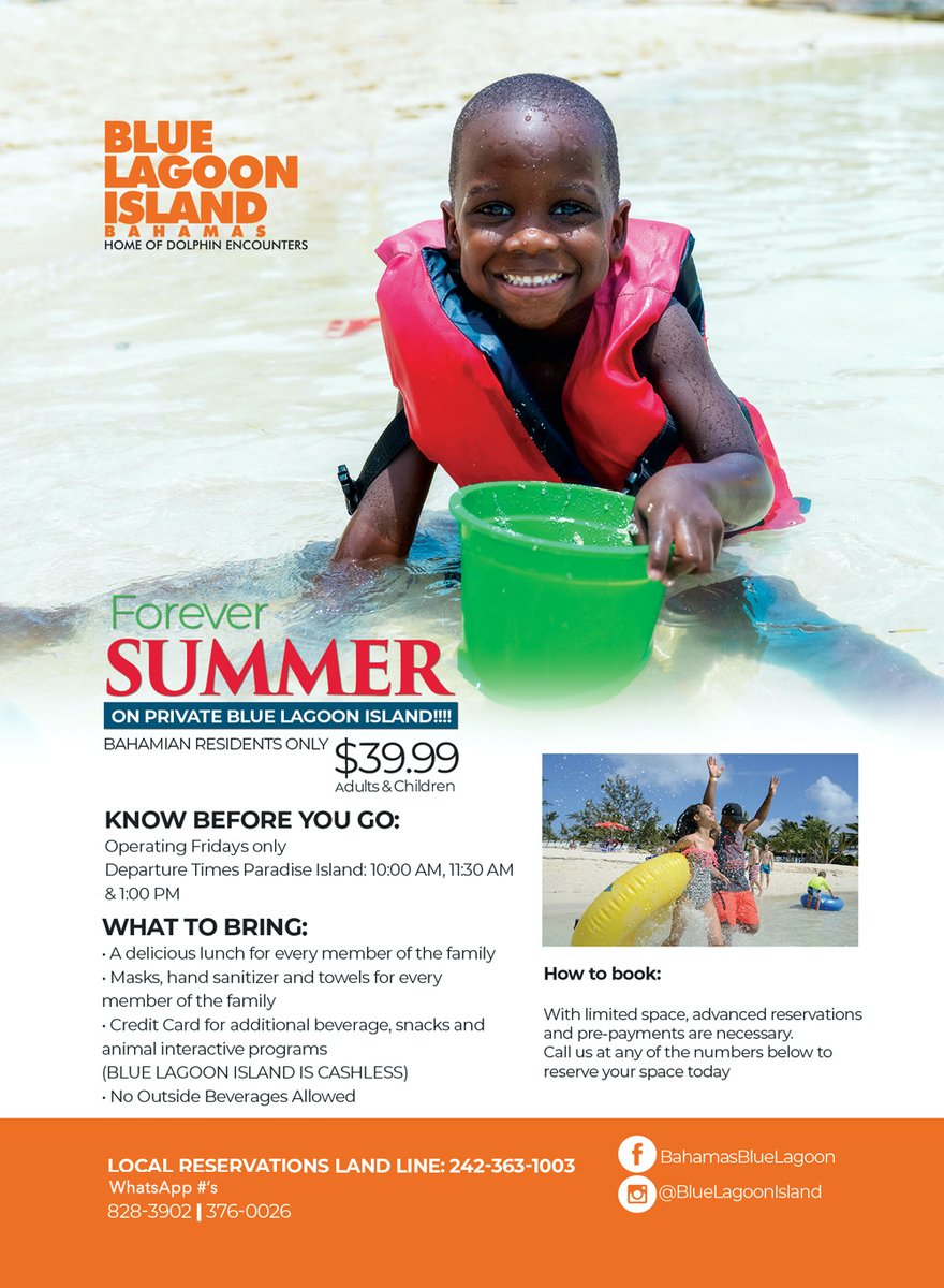 BlueLagoonIslnd's tweet photo. Get back to the beach starting FRIDAY November 13th! We can't wait to welcome you back!

Now accepting reservations! To book your getaway call 242-363-1003, or WhatsApp 828-3902 or 376-0026 

OR

Visit: https://t.co/TZcd21H9KM

See you at the beach!! 😍🌴💙🐚☀️

#FOREVERSUMMER https://t.co/a6nriw2IlP
