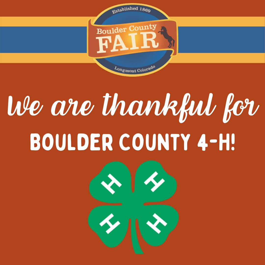 BoCoFair's tweet photo. The month of November is the perfect time for everyone here at the Boulder County Fair to share what we are thankful for- all of the amazing people who help make the fair so successful. We will be featuring different groups all month to show our gratitude! https://t.co/7FXb5orDsT
