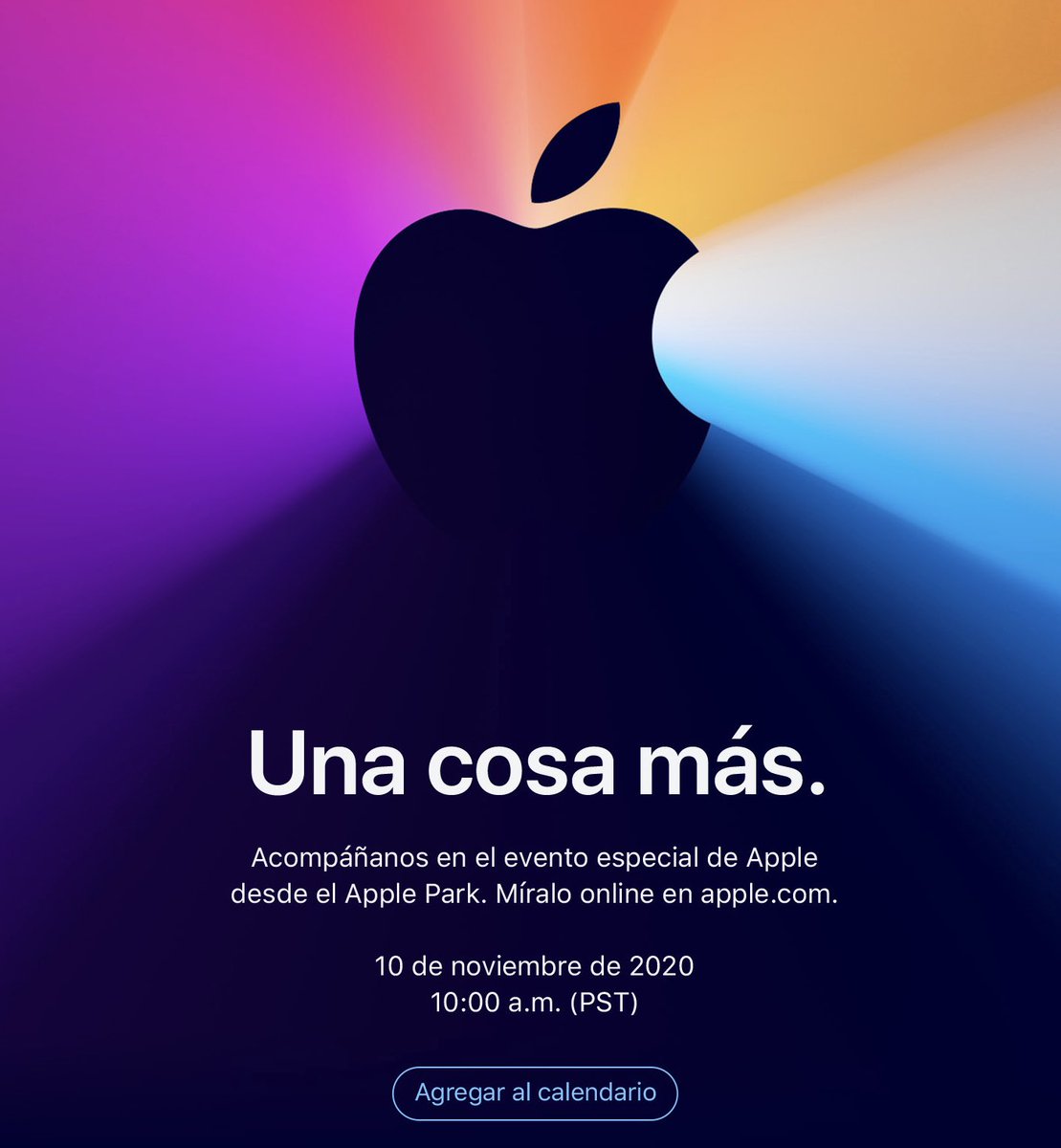 pedroaznar's tweet image. 🔥¡Es oficial!

Apple nos quiere contar…

UNA 
COSA
MÁS 😜

¡Nos vemos para seguir la keynote el próximo martes 10 de Noviembre!