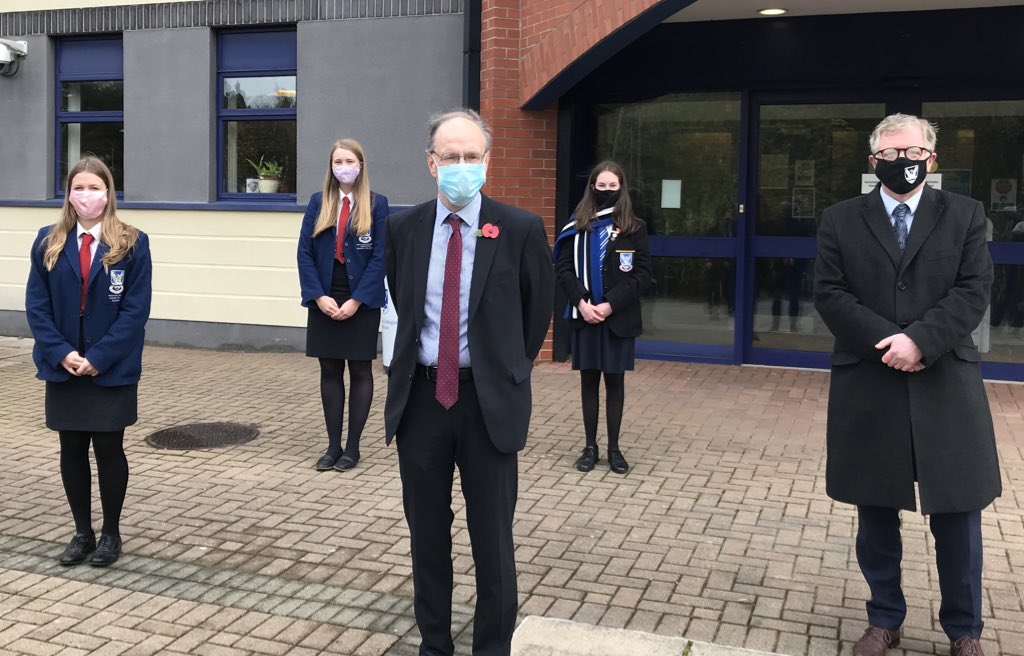 LordWeirDUP's tweet photo. This morning I visited Glenlola Collegiate on their first day back after our 2 week circuit breaker. Staff &amp; students were happy to chat to me &amp; I did my best to honestly answer their questions. https://t.co/5awm7argU8