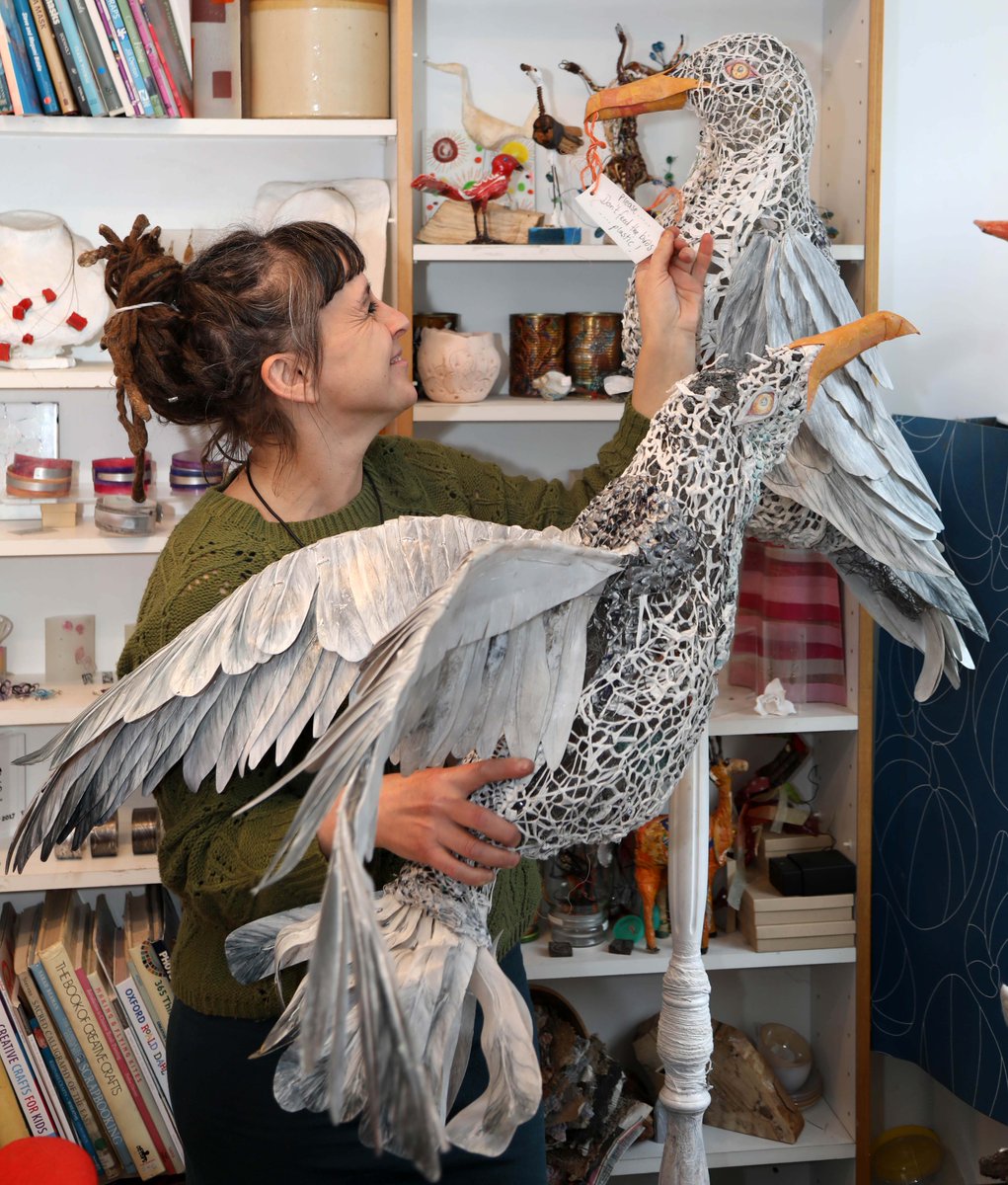 A final week of hello to artist Anna Roebuck. Anna is a local creative based at The Making House  in Burton. She’s a mixed media artist, who creates jewellery and art using a variety of materials, though recycling is her first love and main focus.