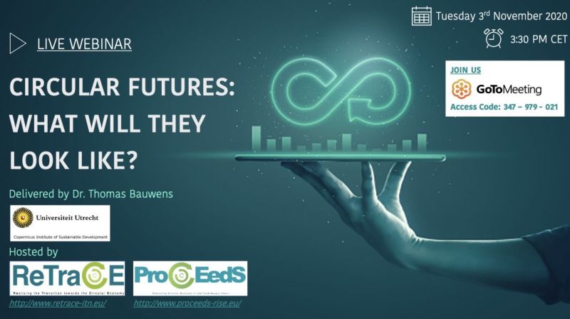 Tomorrow I'll be giving a webinar on "#Circular futures: What Will They Look Like?" based on our recent #Ecological #Economics paper: lnkd.in/dxVsgGq

Thanks to the <a href="/Retrace_ITN/">ReTraCE ITN</a> and <a href="/proceedsproject/">@ProCEedSProject</a> Projects for hosting this webinar! @mariopansera 

#circulareconomy