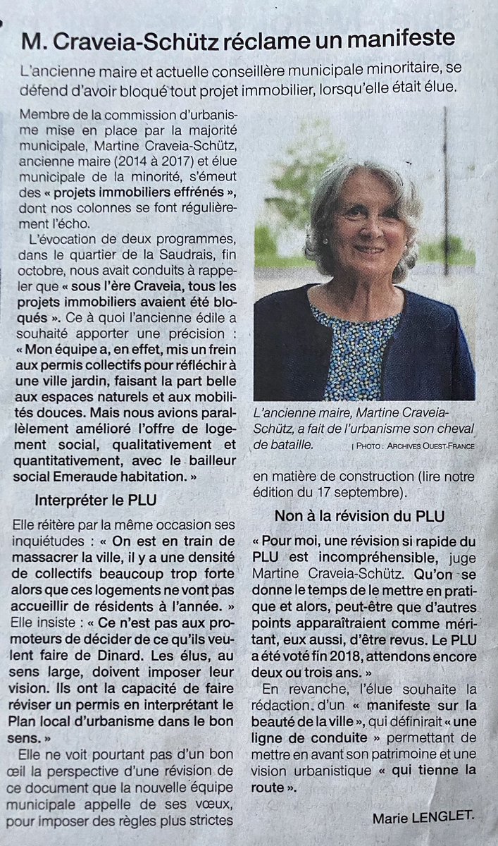 francisleroux35's tweet photo. #dinard doit avoir son manifeste pour mettre en avant son patrimoine. 
Source @OuestFrance du 02 novembre 2020. https://t.co/eLYlZxB5NI