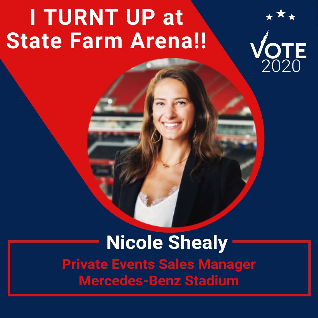 WISEAtlanta's tweet photo. I “Turnt Up” to stand up for what I believe in and further the progress in this country for women and all of humanity. - Nicole Shealy 
#WISEATLVOTE20

Turn up on Tomorrow!
Learn more about the power of women voters —> https://t.co/87UZjISyEW https://t.co/wqPjQRNmFN