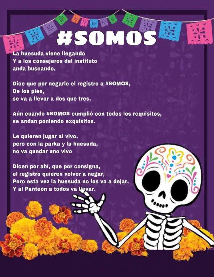 orgSOMOSmx's tweet photo. @iecm 

#Calaverita
#DiaDeMuertos
#SomosTradiciones
#SomosVa! https://t.co/l6xHH31ucn