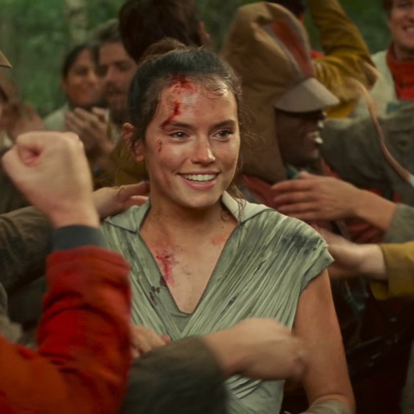 rey through the sequel trilogy but it’s only her smile: a thread