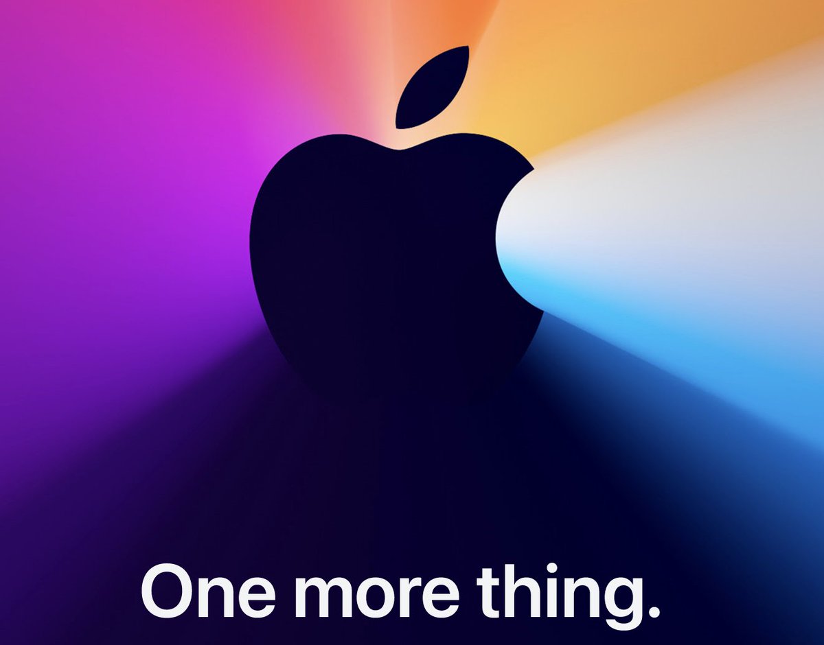 One More Thing

What I’m expecting: The first Apple Silicon Mac(s)

What I’m hoping for: AirPods Studio… maybe AirTags. MacOSBig Sur finally launching?

Never gonna happen: Apple Mirrorless camera lol

#AppleEvent