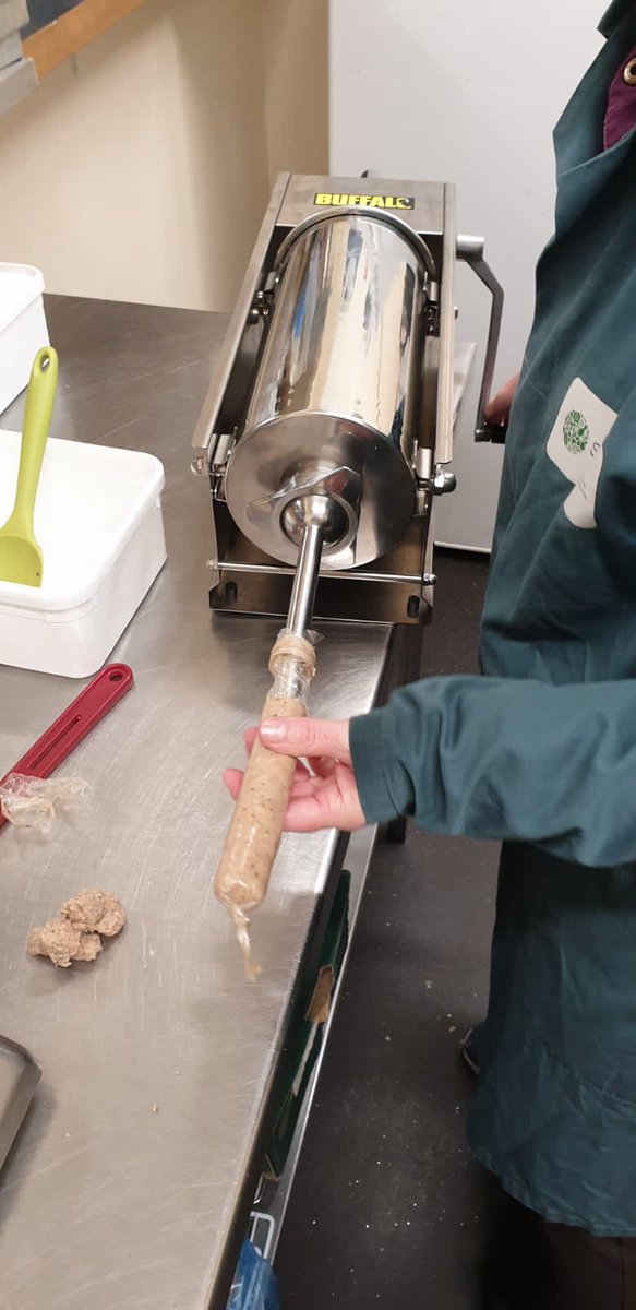 QuantusProcure's tweet photo. We've been distracting ourselves from the news today by getting stuck into some product development. #Vegan sausages in the testing and making....just a few more tweaks and we'll be there! #plantbased #smallbis #productdevelopment #foodservice https://t.co/gwnEUmcROf
