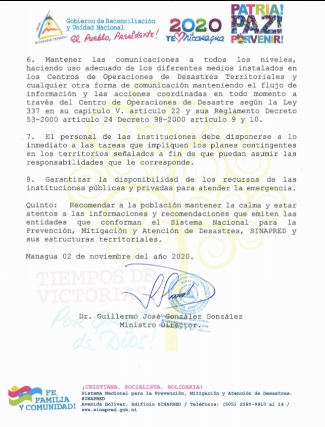 LaTaniaDeEsteli's tweet photo. 🔴🔴🔴🔴🔴🔴
COMUNICADO 002-2020. HURACAN ETA
Alerta roja 🔴 para la región Autónoma del Caribe norte y el triangulo minero.
Alerta amarilla ⚠️ para los departamentos de Jinotega, Nueva Segovia y Chinandega.
Alerta verde ✔️ para el resto del país. https://t.co/UmHp8xjS7I