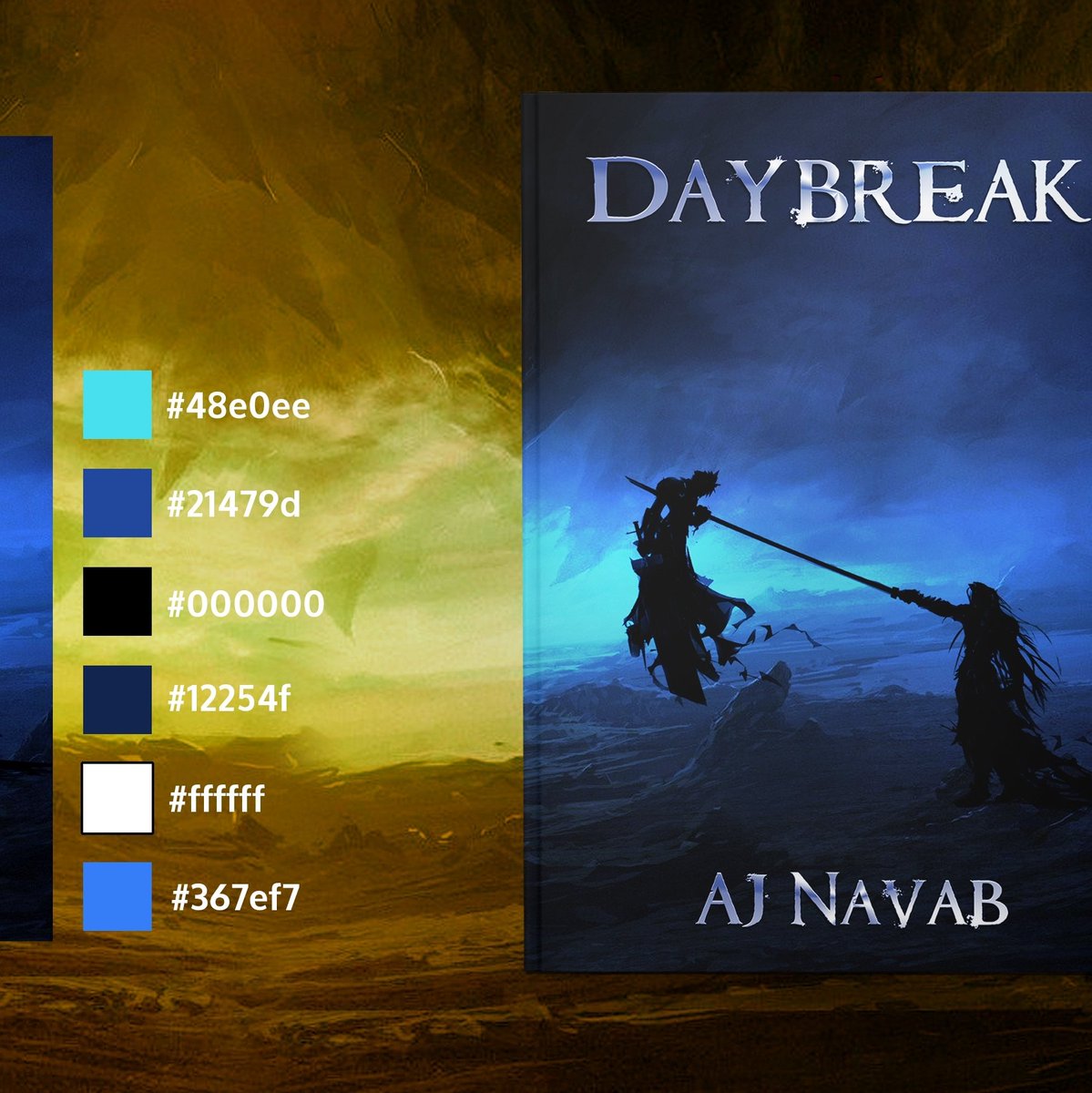 desksixty4's tweet image. Worldwidebookcovers Commissioned by DartFrog Books "Daybreak" by AJ. Navab #dartfrogbooks #desksixtyfour #coverart #bookcoverartwork #bookcover #fiction #fantasy #ajnavib #american  #design #markhobbs #wwbc #bookcoverdesign