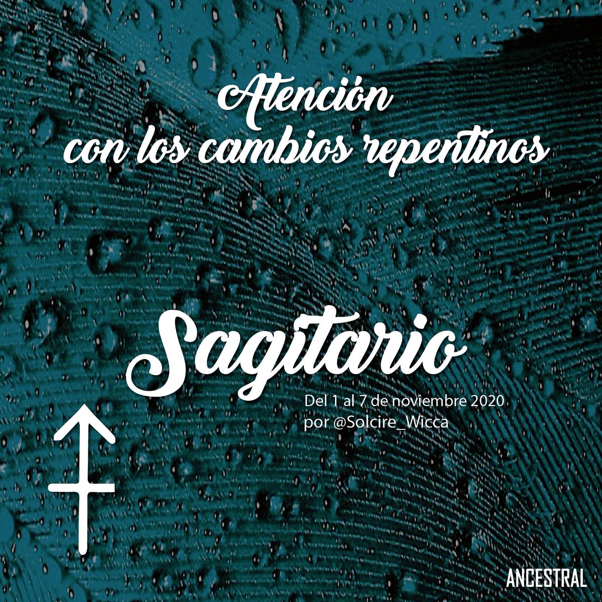 Ancestral_Mag's tweet photo. Sagitario
@solcire_wicca
Atención con los cambios repentinos

Te rodean situaciones complicadas que muchas veces no pueden estar bajo tu control, debes ir con calma y paciencia para atenderlas cuidadosamente. 
https://t.co/nzhZE0uASQ https://t.co/CYoMr2FzyW