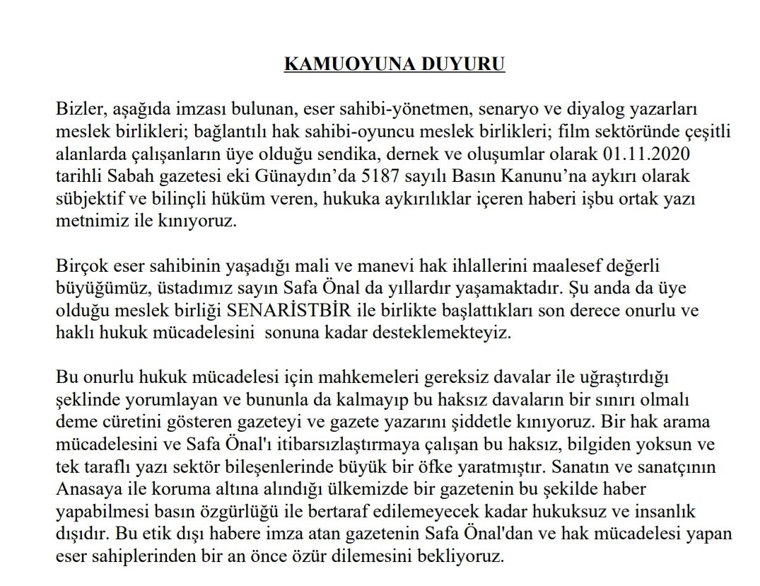 RapReji's tweet photo. Kamuoyuna duyurulur. 

@fanatikfilm @erlerfilm_ @Sabah @TCKulturTurizm @MehmetErsoyTR @SinemaGenelMd @GunaydinGazete @FkarayeL @safaonal1 @GulsahFilm @ermanfilm https://t.co/wXDOtJzq1F