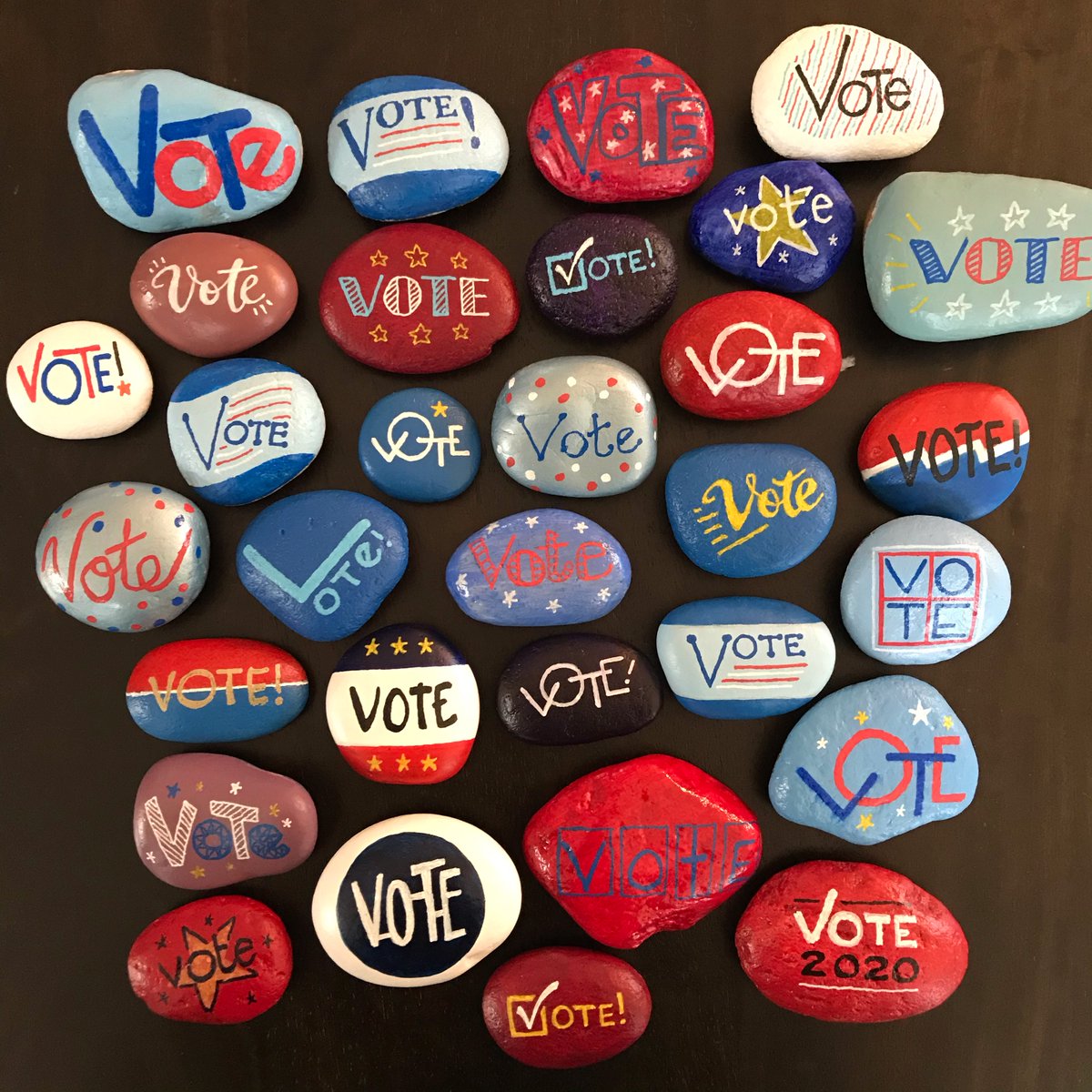 mtbakerrocks's tweet photo. Unless you’ve been living under a rock, you know that Election Day is tomorrow! We made a few dozen VOTE rocks to rock the vote!
#paintedrocks
#votingrocks
#rockthevote https://t.co/0RpvrlhvSj