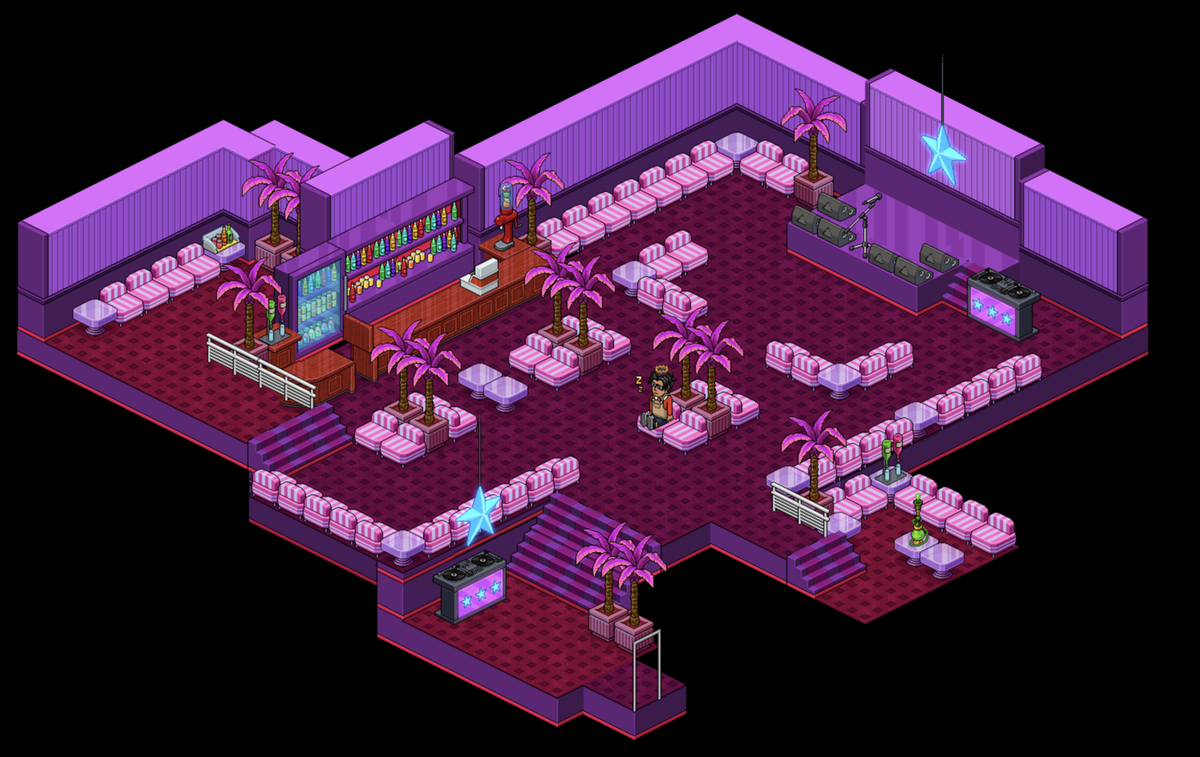 KohiBuilds's tweet photo. Star Lounge | Room Link: https://t.co/linwqYRbRH #habbo #habbohotel #oldhabbo #habboroom #habbolife #habboofficial https://t.co/I22UYey5YA