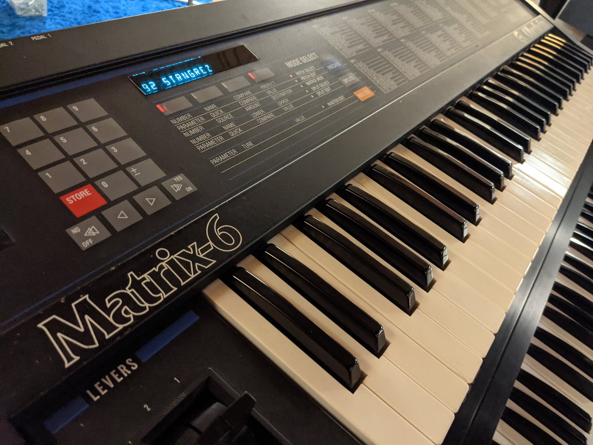 peterduggal's tweet photo. That's lockdown sorted... #oberheim #analog #synthesizer #polysynth #vintage #matrix6 https://t.co/RhcjC7iLsJ