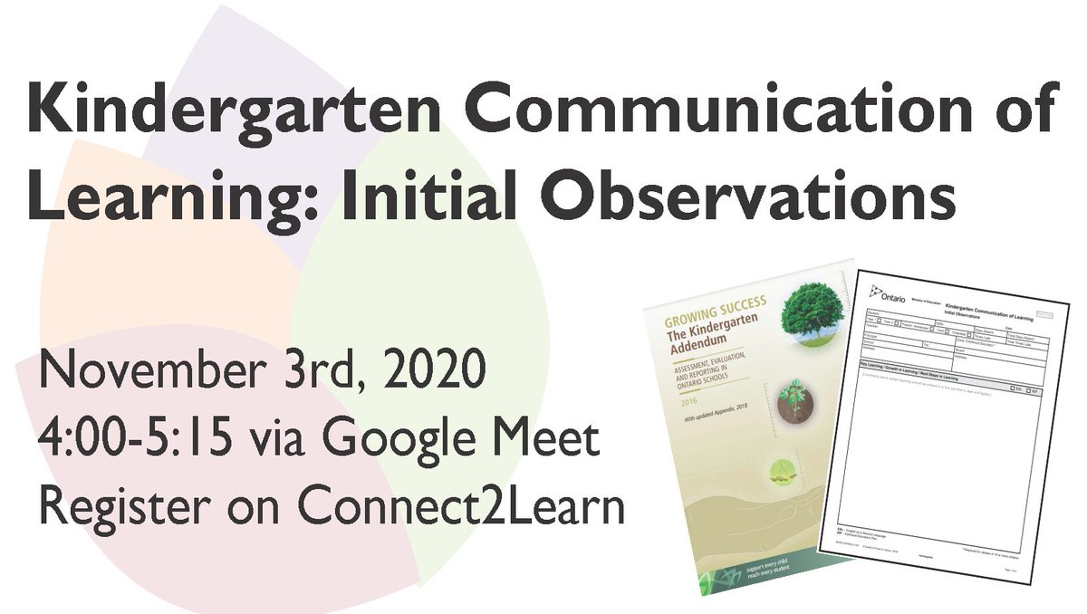 Thinking about preparing for and writing the upcoming Communication of Learning: Initial Observations? Join us for an after school webinar tomorrow, November 3rd! #YRDSBEarlyYears educators can sign up now on Connect2Learn: bww.yrdsb.ca/connect2learn/…