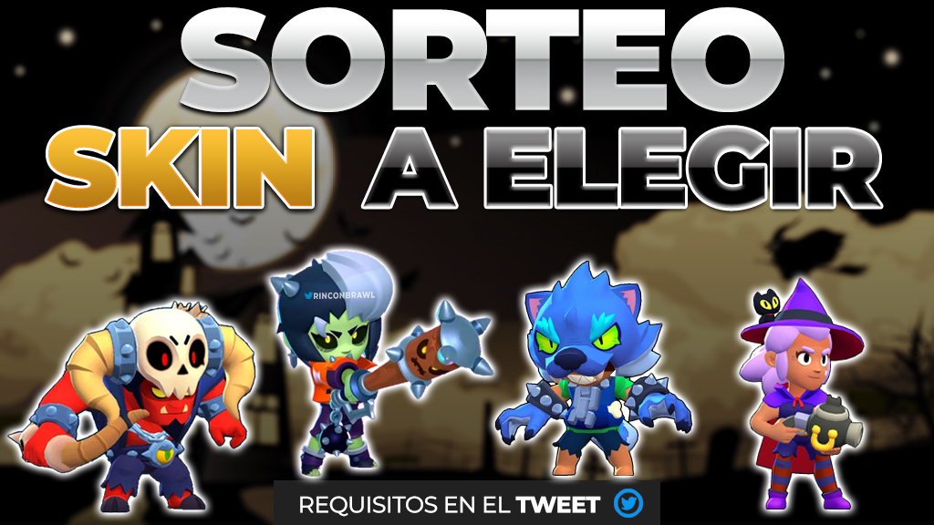 👻 NUEVO SORTEO SKIN A ELEGIR 
👉 (León Lobo, Shelly Bruja, Zombibi o Bo del Inframundo)

📝 Requisitos:
✅ DAR RT Y MG
✅ Seguir a <a href="/vanpipee/">Vanpipee</a> &amp; <a href="/RinconBrawl/">Brawl Stars info</a> 
✅ Mencionar a un amigo

⏰ Finaliza el 05/11
