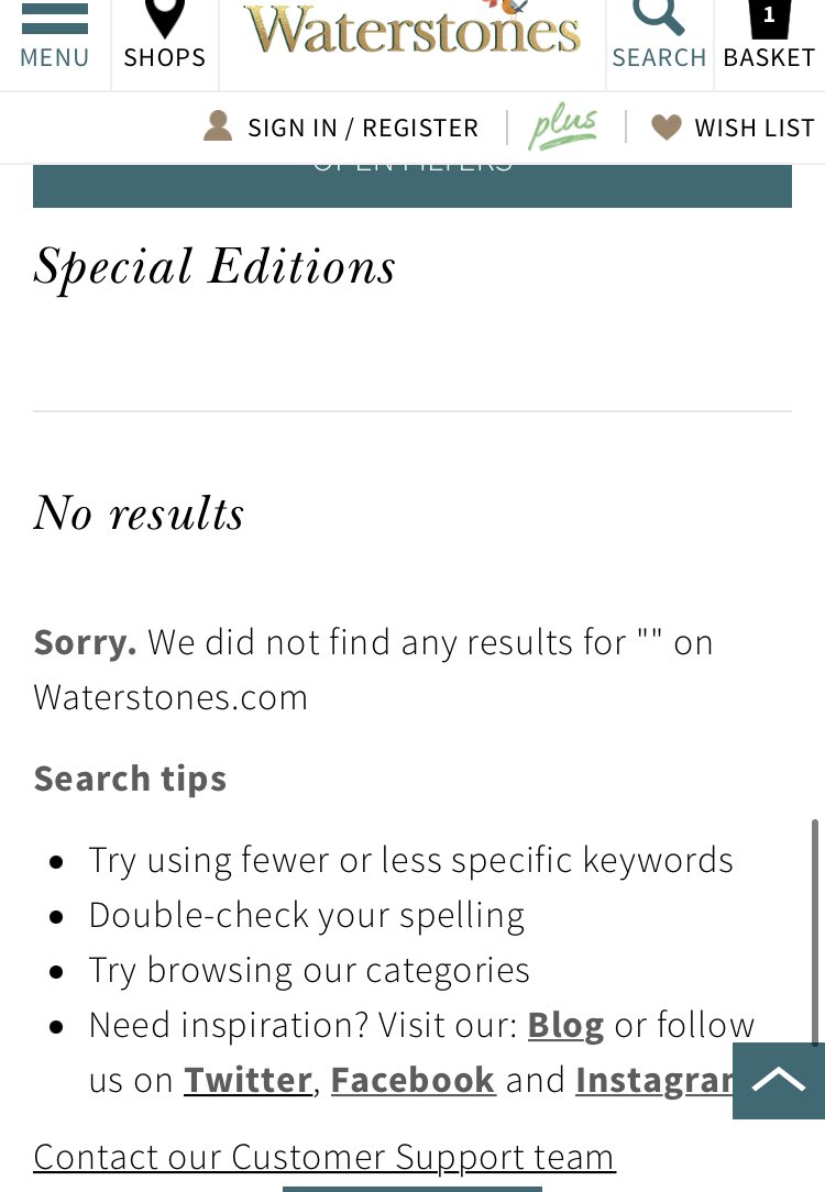 jackstuffcorner's tweet photo. @Waterstones From the home menu —>browse by theme —> Signed &amp; Special Editions  —> when scrolling down = https://t.co/FU6oiuEsAL