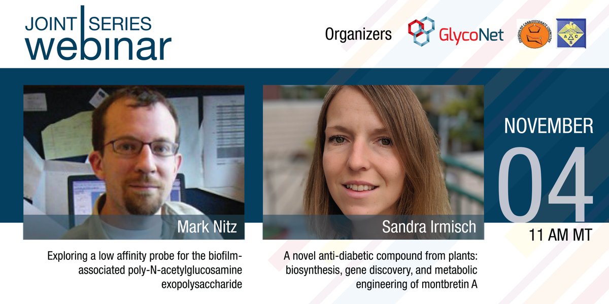 GlycoNet (@glyconet_nce) on Twitter photo This coming Wednesday, we invite <a href="/NitzUofT/">NitzLab</a> from <a href="/UofT/">University of Toronto</a> & <a href="/IrmischSandra/">Sandra Irmisch</a> from <a href="/UBC/">University of British Columbia</a> to talk about why sugars are important in tackling biofilm and developing anti-diabetic compounds. Register for the webinar today: glycos1e5.eventbrite.ca #glycotime This coming Wednesday, we invite <a href="/NitzUofT/">NitzLab</a> from <a href="/UofT/">University of Toronto</a> & <a href="/IrmischSandra/">Sandra Irmisch</a> from <a href="/UBC/">University of British Columbia</a> to talk about why sugars are important in tackling biofilm and developing anti-diabetic compounds. Register for the webinar today: glycos1e5.eventbrite.ca #glycotime