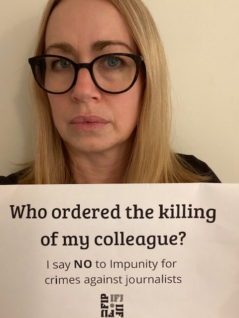 JenniferMoreau's tweet photo. Murder is the most extreme form of censorship. It's time to #EndImpunity @IFJGlobal @MediaUnifor #JournalismIsNotACrime https://t.co/Dt15c2IyON https://t.co/6zly5GIzVt