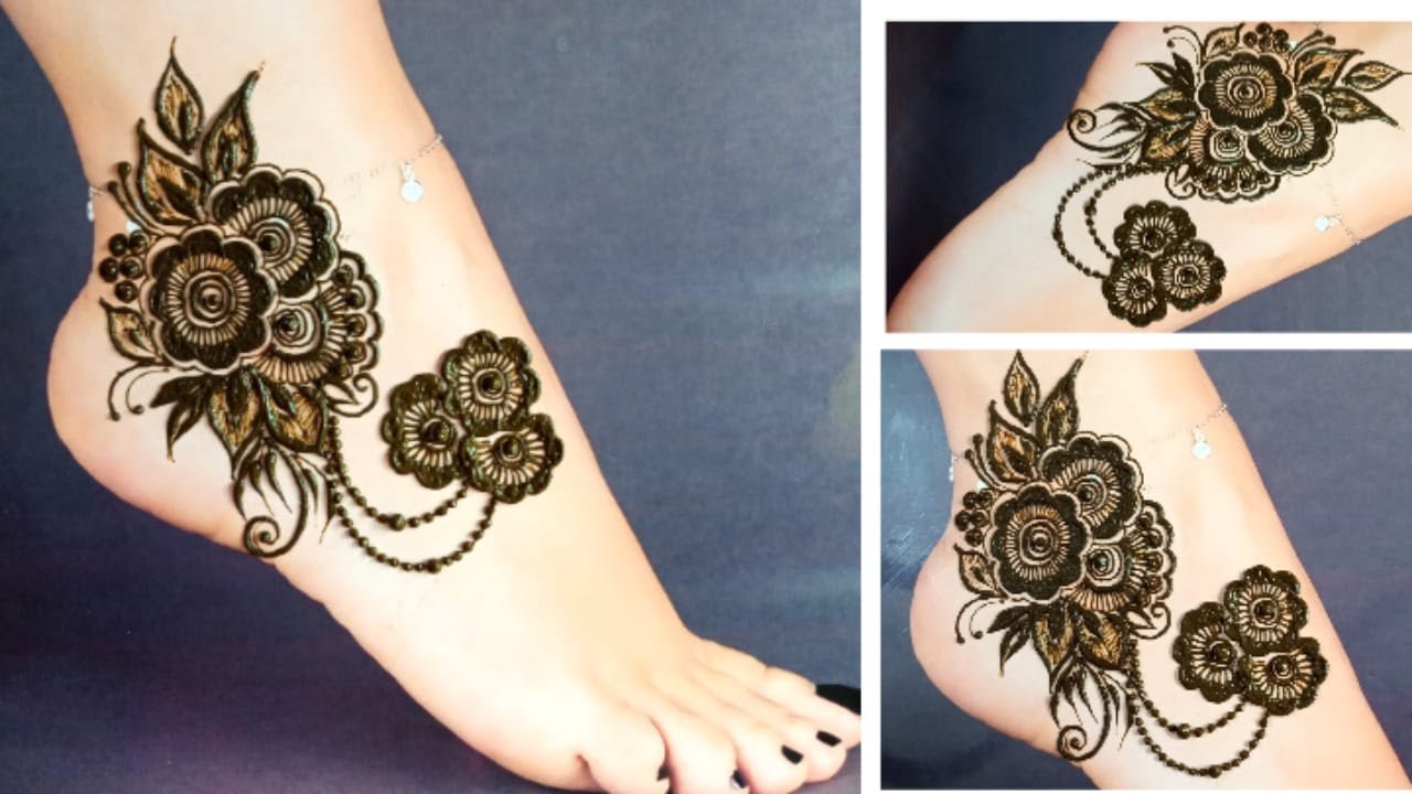 simple henna designs for beginners on feet