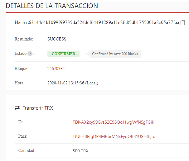 TronEvolution_'s tweet photo. Felicitaciones a Raúl nuestro primer ganador del concurso cada 200.000 trx!!! Se ha ganado 500 trx!!!! 
Congratulations to Raúl our first winner of the contest every 200,000 trx !!! He has won 500 trx !!!!
https://t.co/DfkdoTc4DP
#TronEvolutionSmartContract 
#TRX  #Tron https://t.co/6vQwIDkVW1