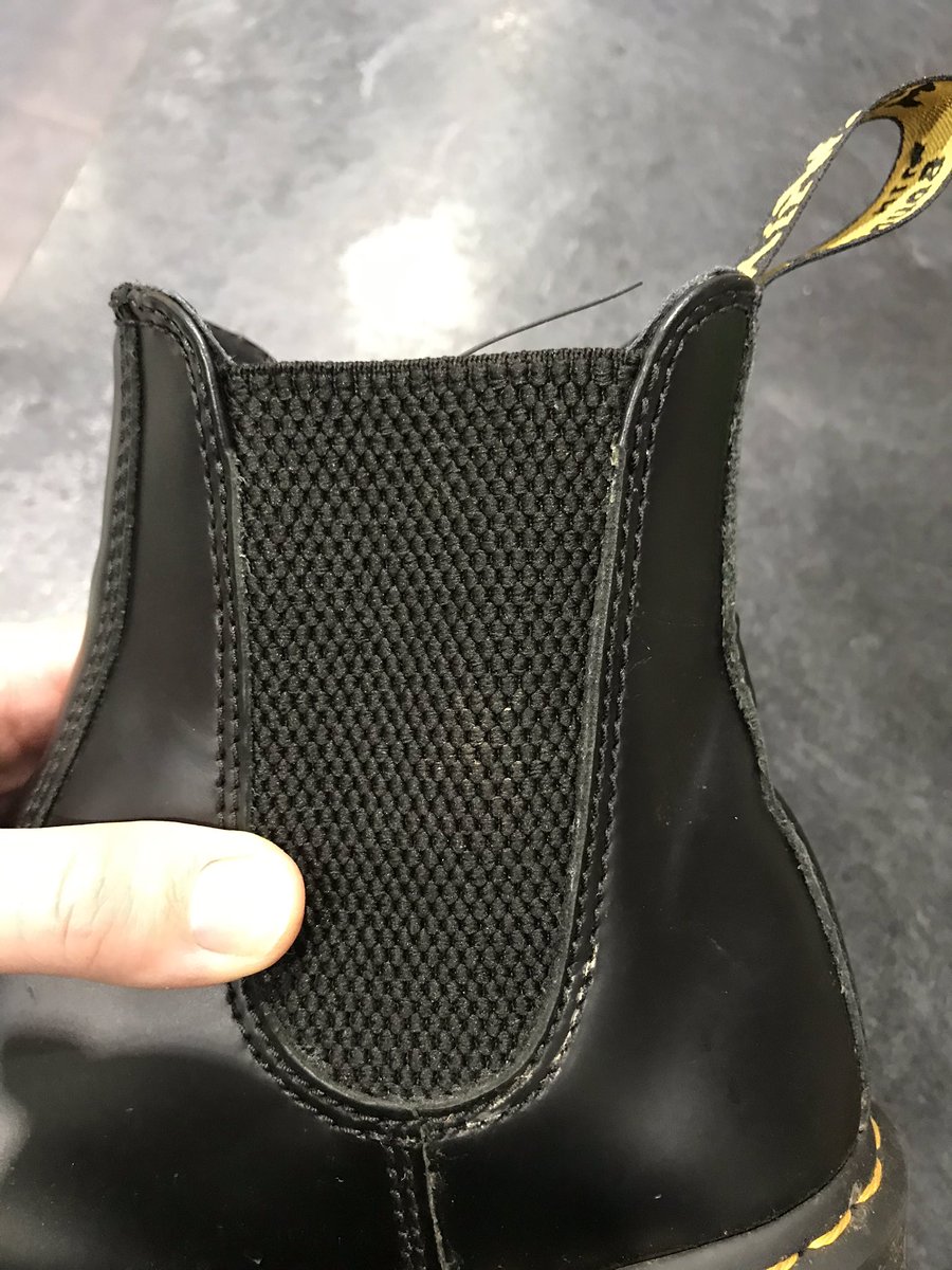 papergraceuk's tweet photo. @OfficeShoes I bought these doc martens boots on the 28th September and the elastic is coming out from the elasticated side panel already?! What shall I do? https://t.co/h5ac5odQkv